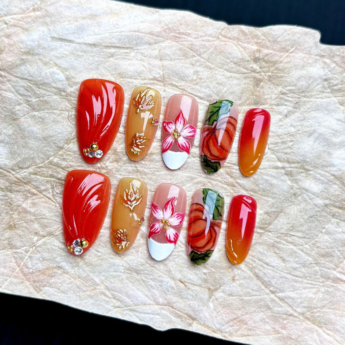 Artistic Floral Press-On Nail Collection 1790746013 — product view 5