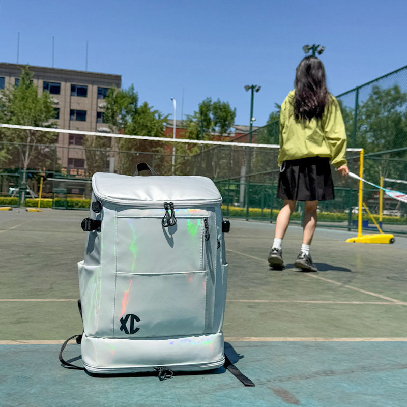 Fashionable Backpack With Holographic Surface LoungeYard — product view 1