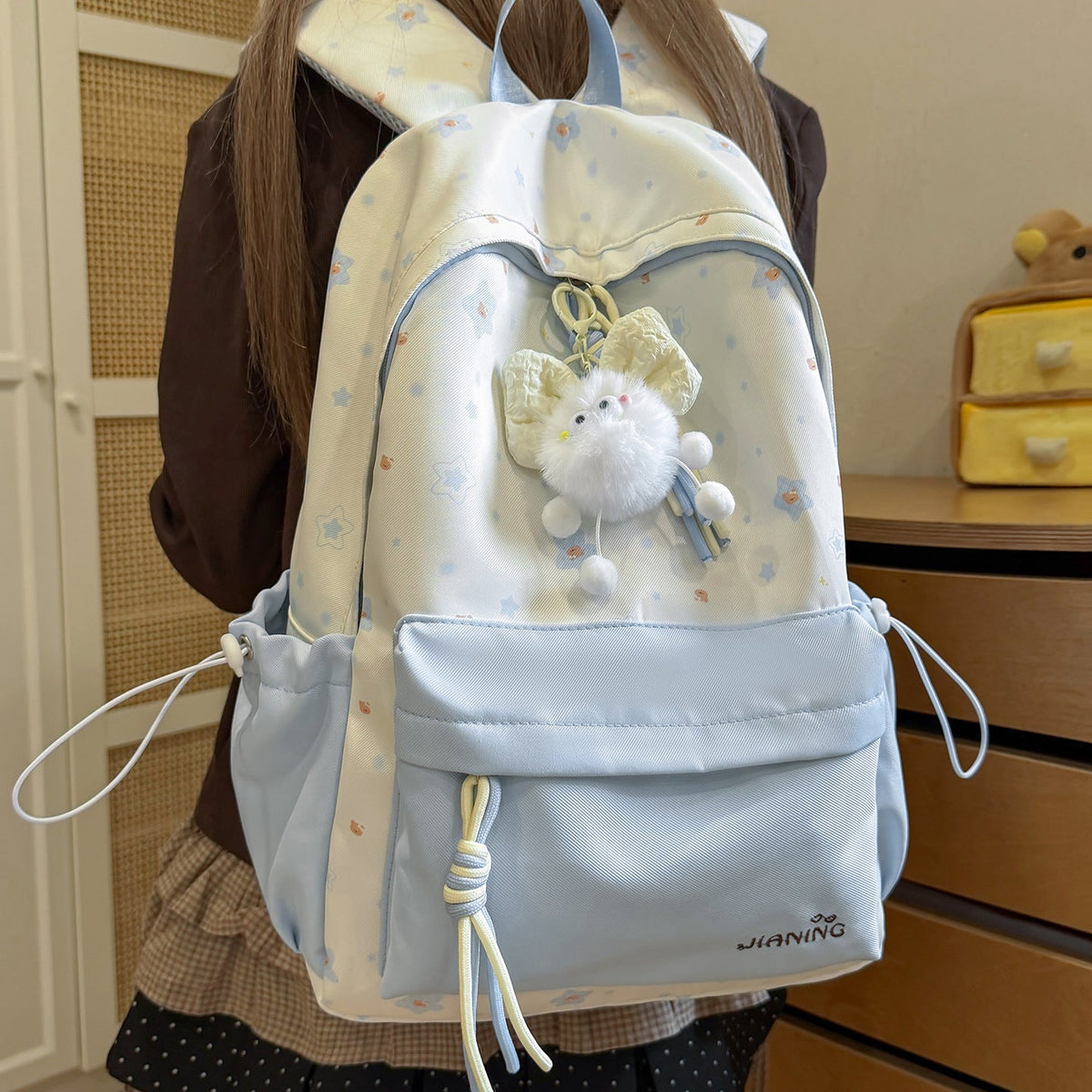 Decorative Floral Print Backpack LoungeYard — product view 1