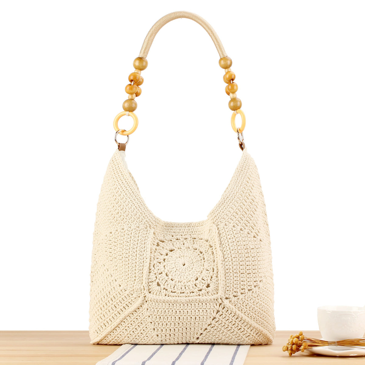 Handbag with Artistic Crochet Pattern LoungeYard — product view 7