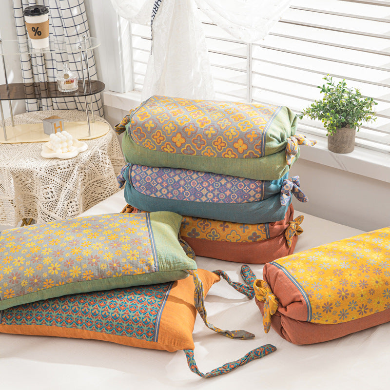 Women Decorative Neck Roll with Floral Pattern LoungeYard — product view 2