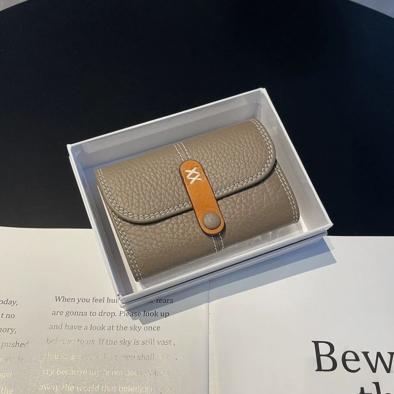 Textured Leather Tri-Fold Wallet LoungeYard — product view 6