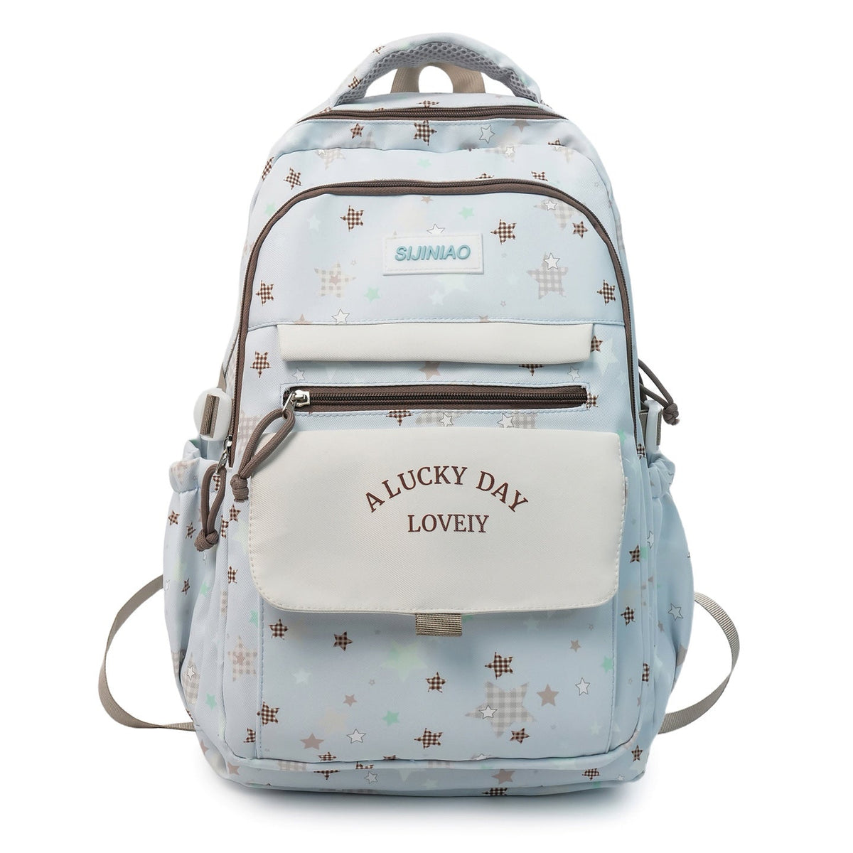 Multi-Pocket Backpack with Plush Charm LoungeYard — product view 5