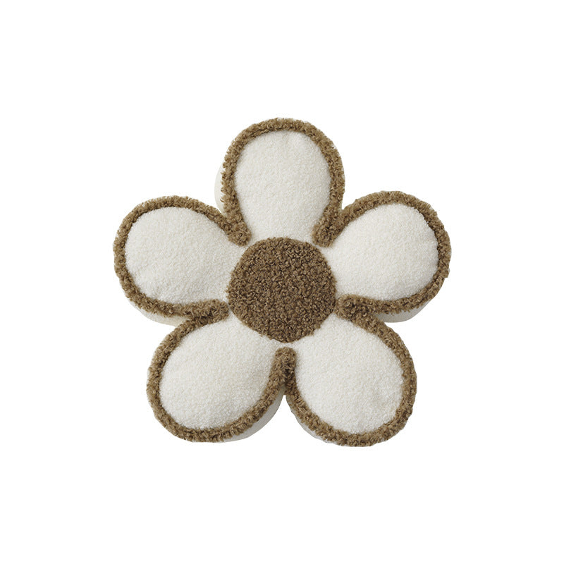 Flower-shaped short-pile bath mat made of soft tufting with non-slip backing LoungeYard — product view 2