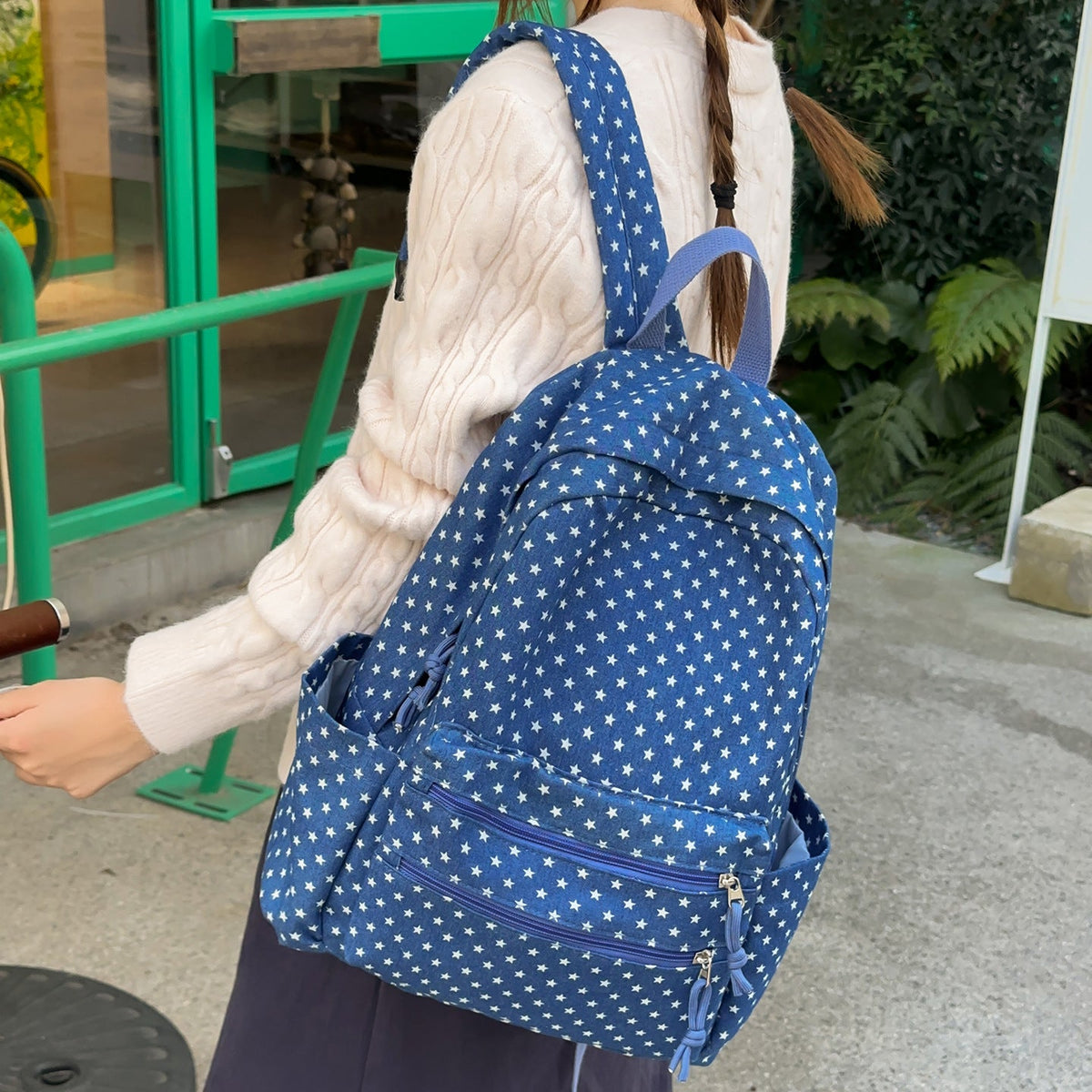 Star-Patterned Casual Backpack LoungeYard 1791205518 — product view 2