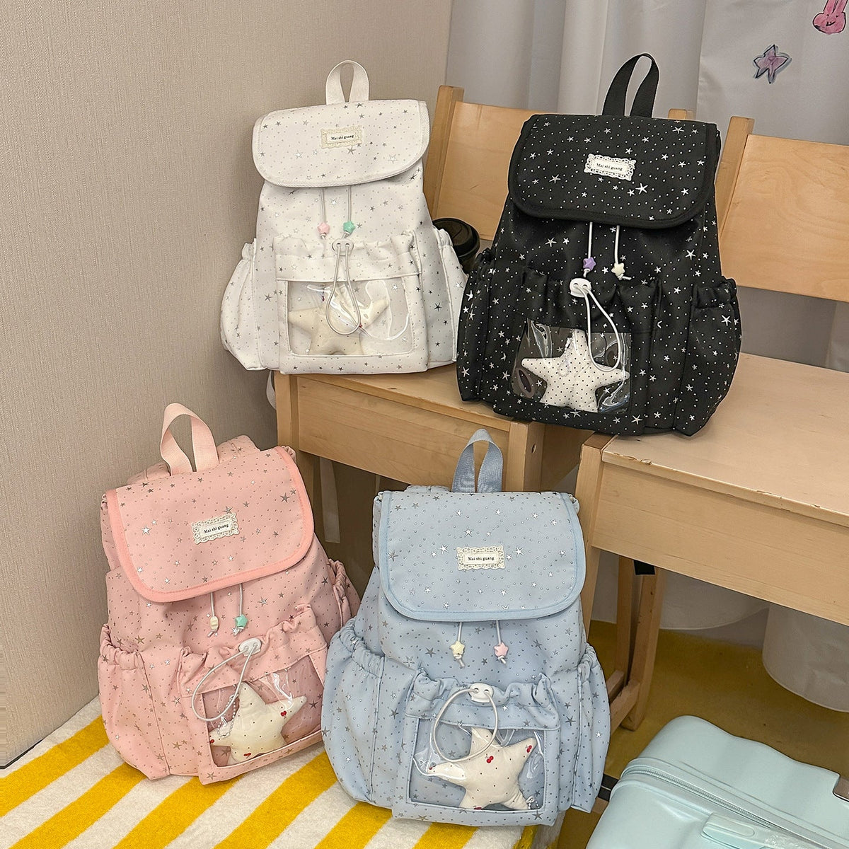 Fun Star-Embellished Mini Backpack LoungeYard — product view 4