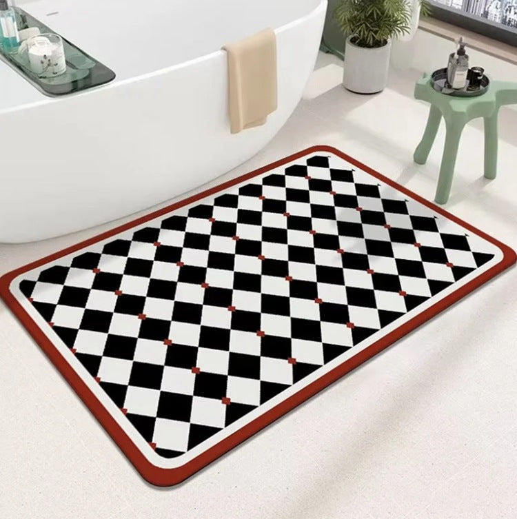 Geometric Patterned Bath Mat LoungeYard — product view 6