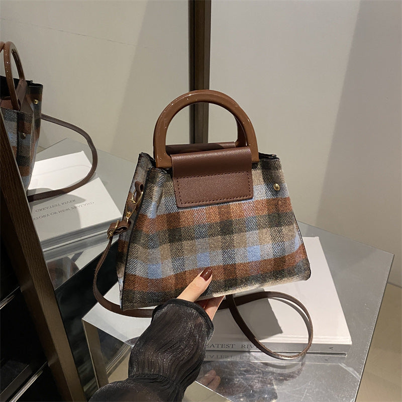 Plaid Structured Mini Handbag LoungeYard — product view 1