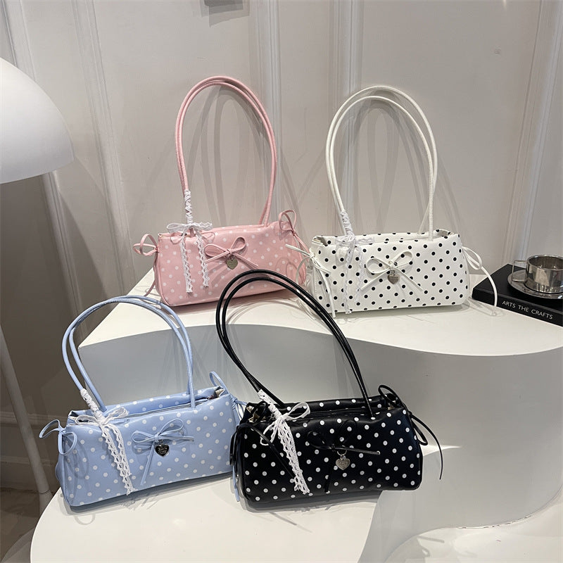 WoCharming Polka Dot Bow Detail Handbag LoungeYard — product view 1