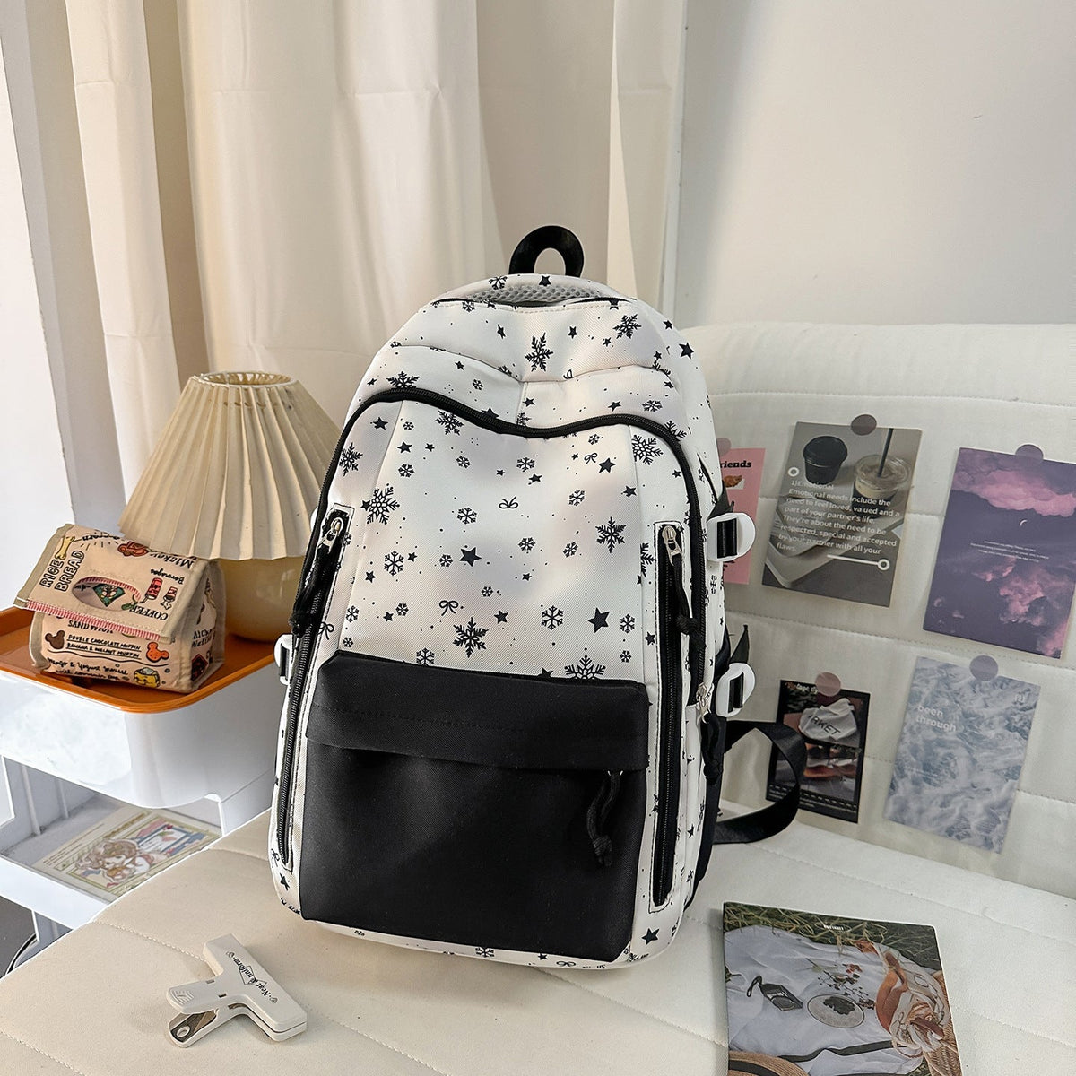 Multifunctional backpack with playful design and ergonomic padding LoungeYard — product view 4