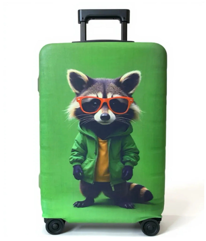 Unisex nan elastic suitcase cover with artistic marble print, shockproof fit and tear-resistant stretch material LoungeYard — product view 7