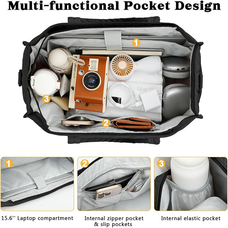 Insulated lunch bag with multiple compartments LoungeYard — product view 4