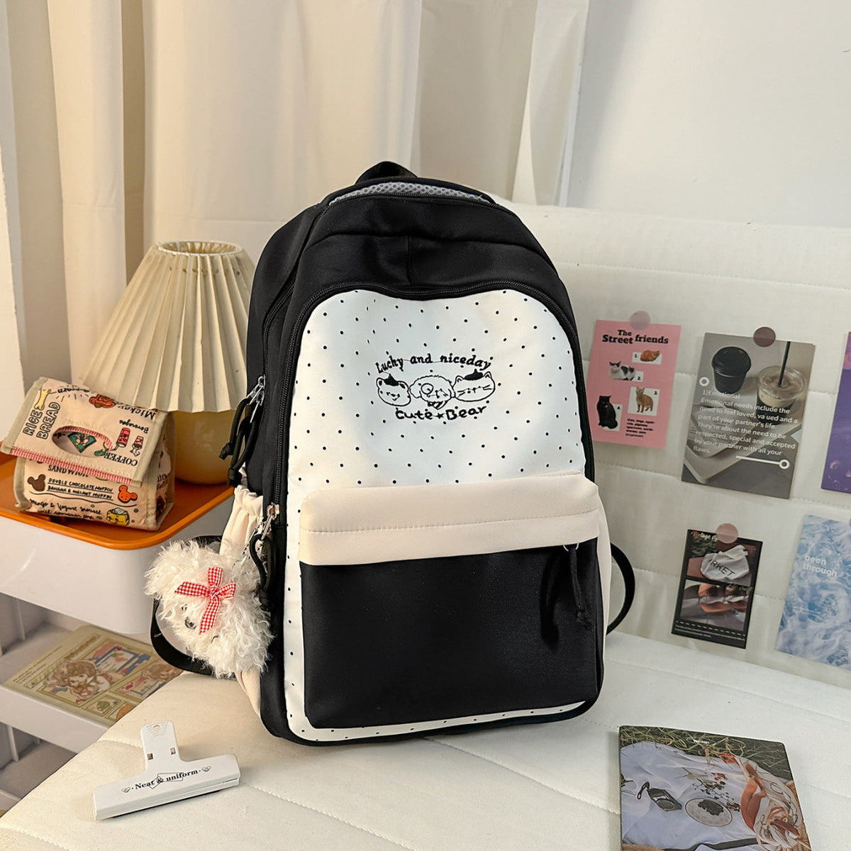 Cute Polka Dot Backpack — product view 3