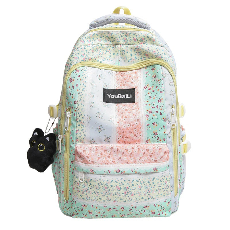 Floral Print Casual Backpack LoungeYard — product view 5