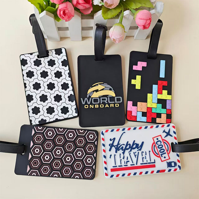 Unisex Retro Puzzle-Themed Luggage Tag LoungeYard — product view 6