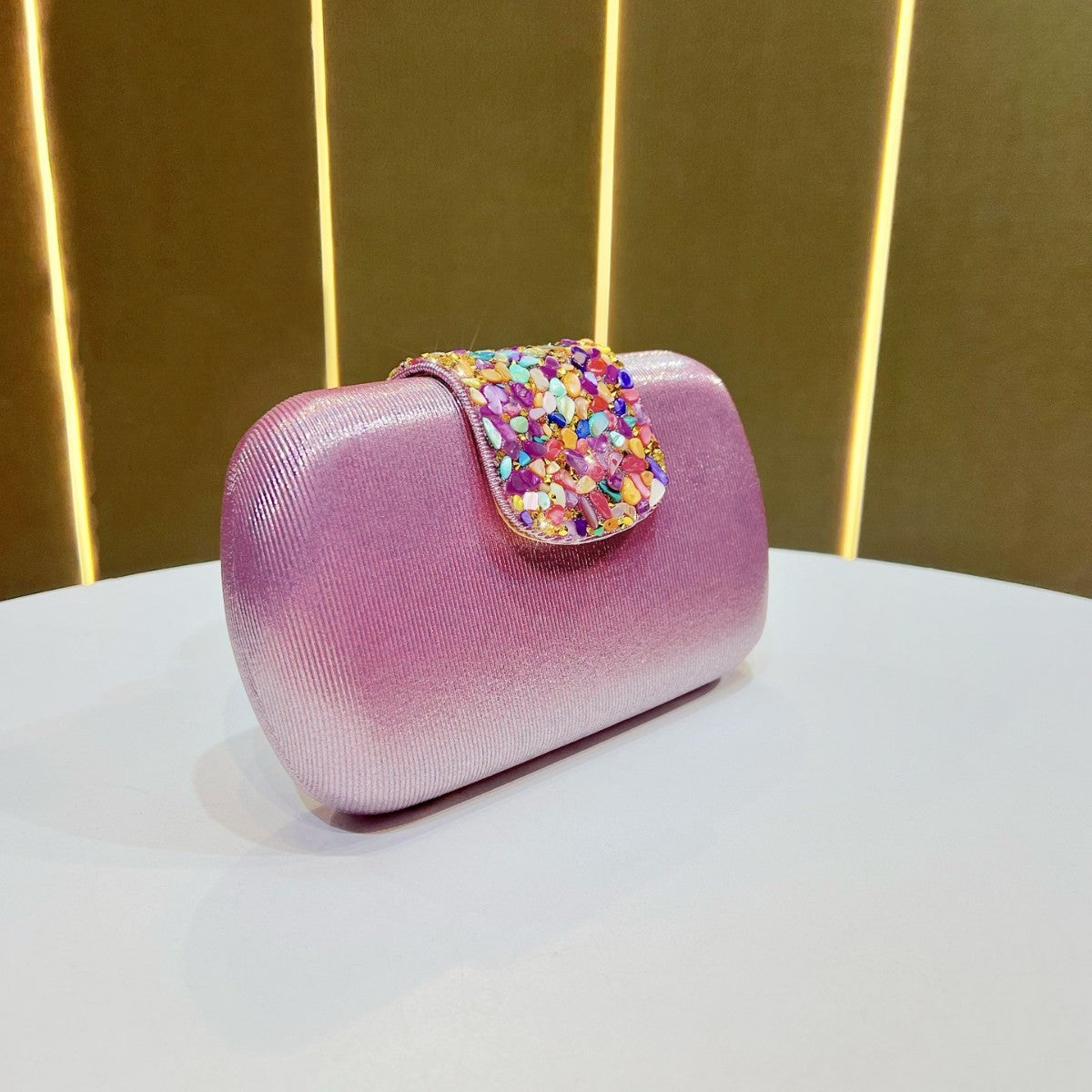 Rhinestone-Decorated Evening Clutch — product view 2