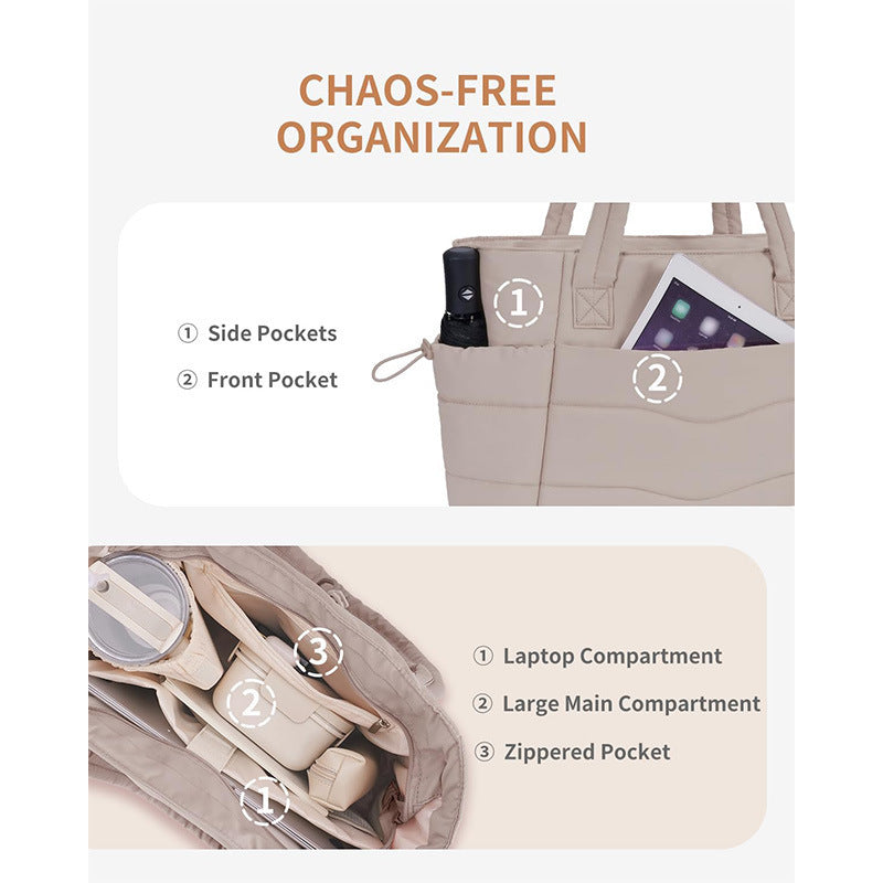 Padded everyday bag with removable inner pouch LoungeYard — product view 4