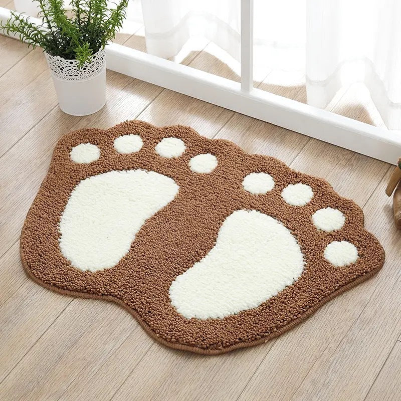 Cute Cartoon Footprint Bath Mat LoungeYard — product view 6