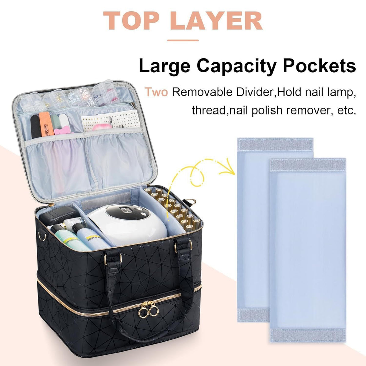 Cosmetic storage bag with multiple compartments LoungeYard — product view 2