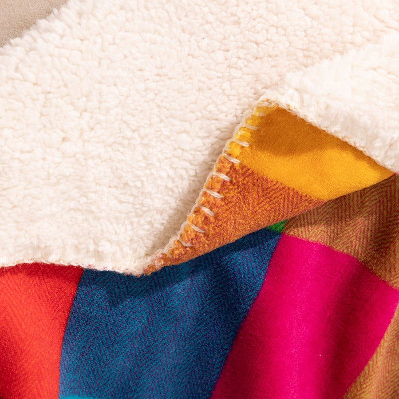 Colorful Patterned Throw Blanket — product view 3