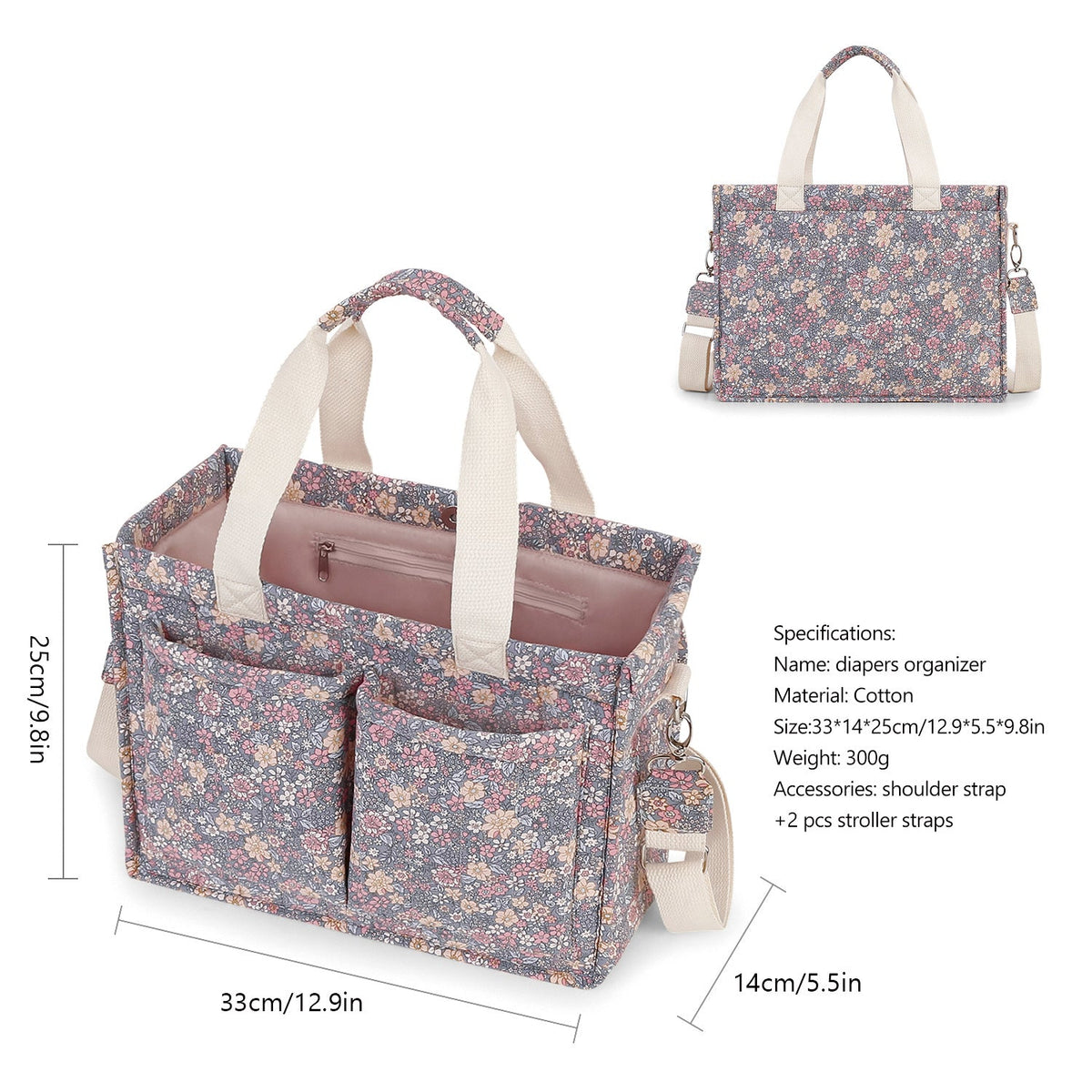 Flower pattern handbag LoungeYard — product view 3