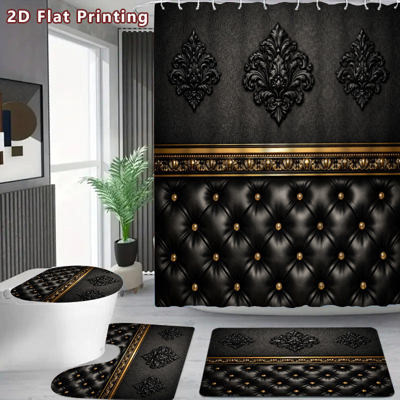 Luxurious Vintage Style Shower Curtain Set Bowlift — product view 4