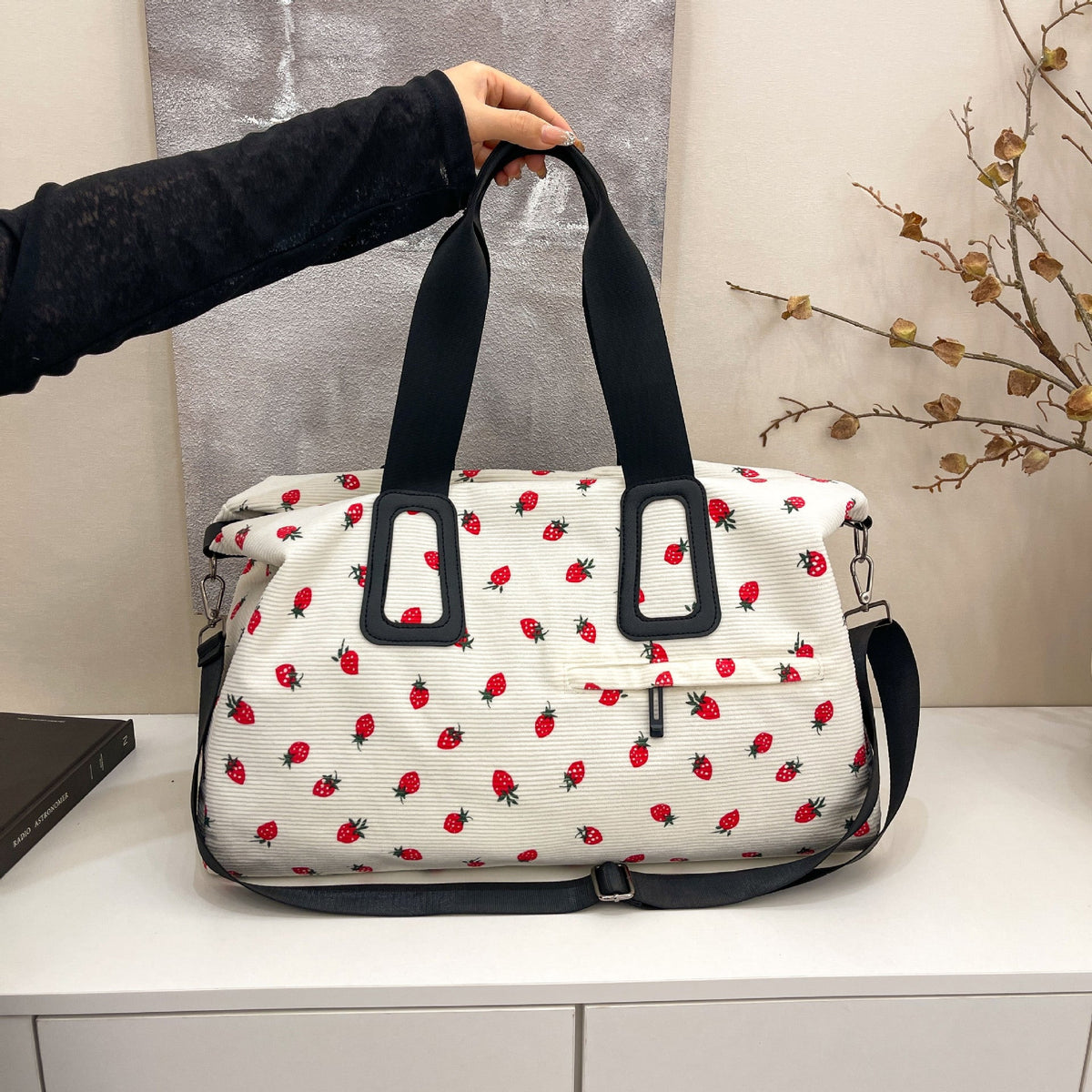 Tote bag with fruity design and multifunctional compartments LoungeYard — product view 6