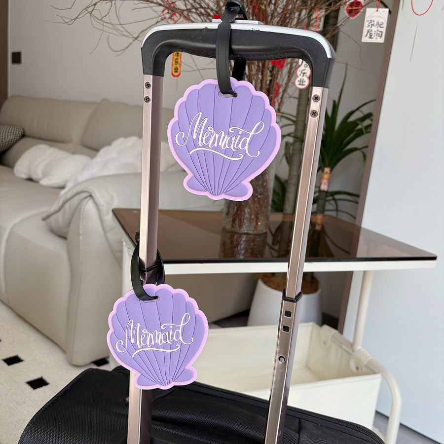 Mermaid Shell-Shaped Luggage Tag LoungeYard — product view 2