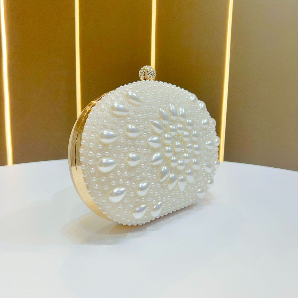 Pearl-Embellished Clutch — product view 2