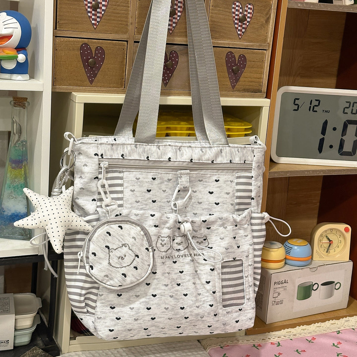 Multi-Pocket Star-Patterned Backpack LoungeYard — product view 7