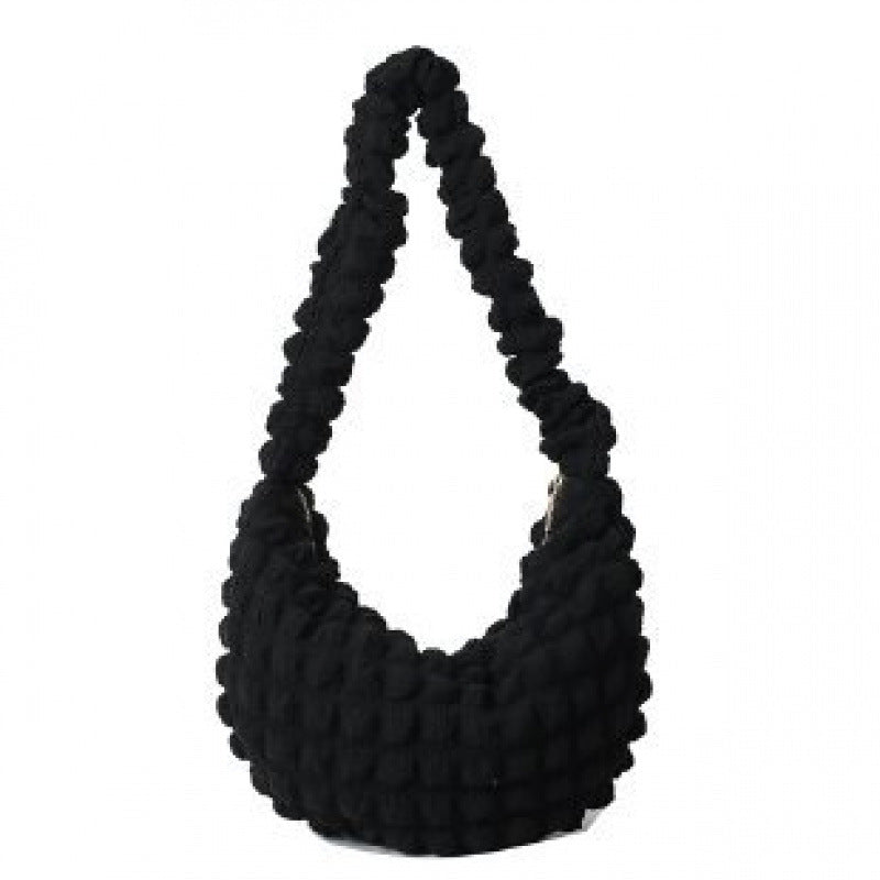 WoTextured Fabric Hobo Bag LoungeYard — product view 5