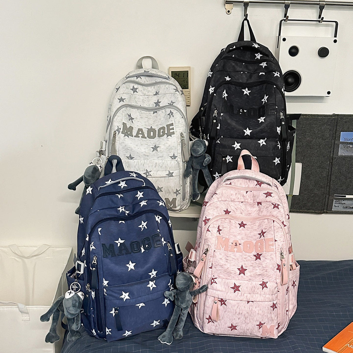 Fun Star-Print Backpack LoungeYard — product view 4