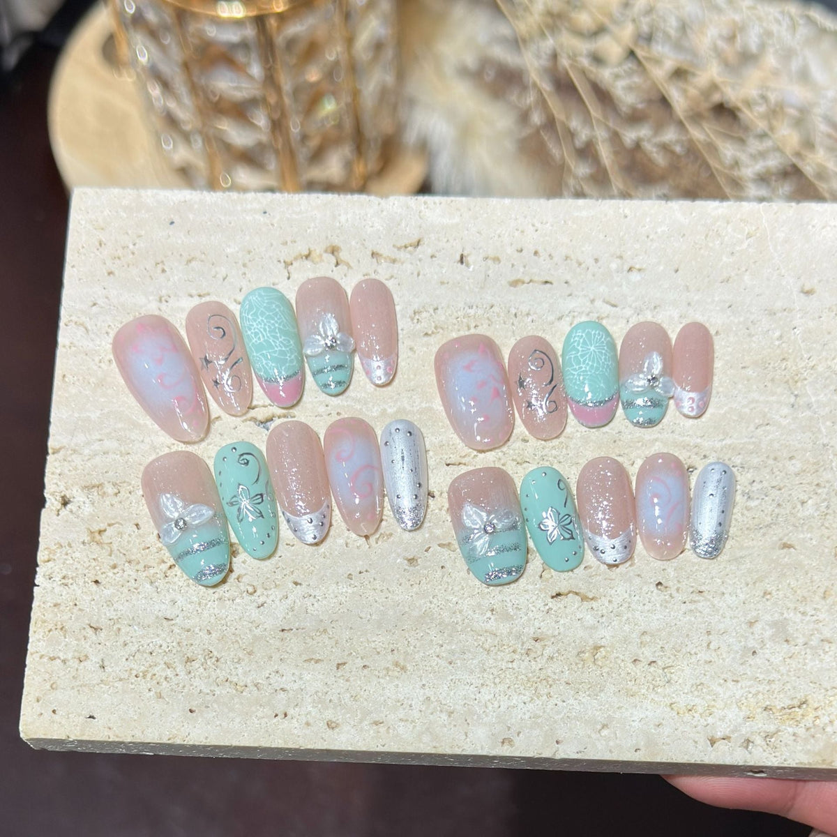 Artistic Press-On Nail Art Set 1790734225 — product view 5