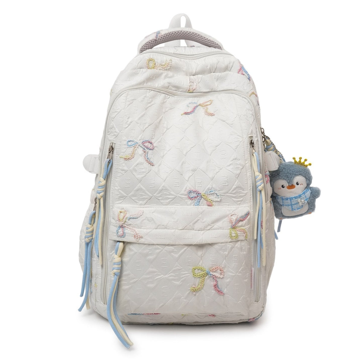 Embroidered Quilted Backpack LoungeYard — product view 5