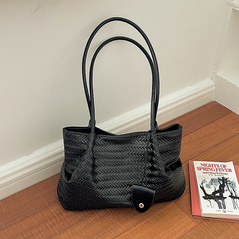 WoTextured Elegant Tote Bag LoungeYard — product view 3