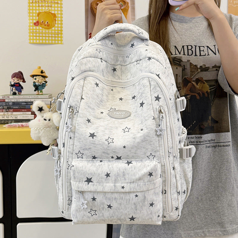 Fun-Themed Star Print Backpack LoungeYard — product view 3