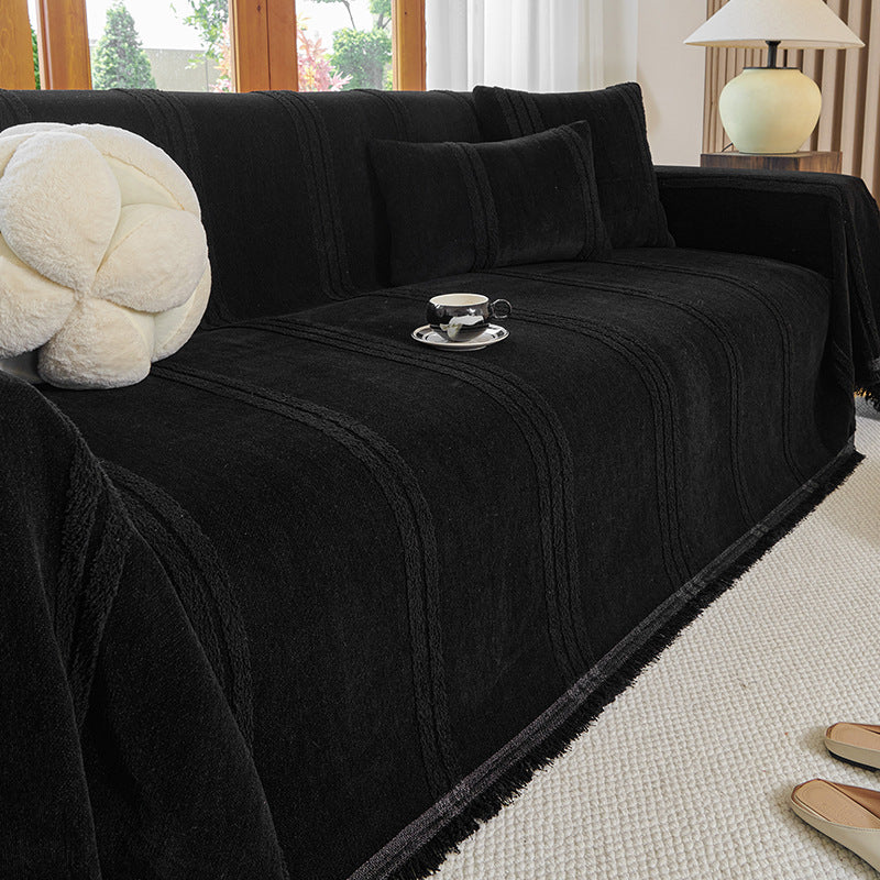 Elegant Striped Sofa Throw Blanket — product view 7