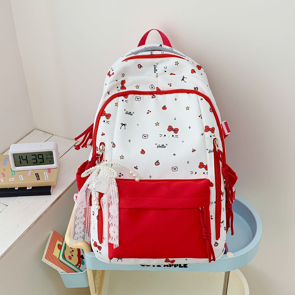 Leisure backpack with charming design and practical compartments LoungeYard — product view 7