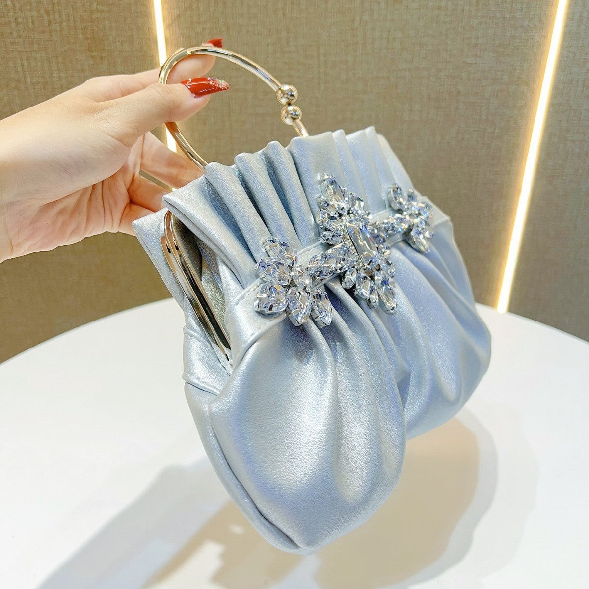 Elegant Ruched Evening Handbag — product view 2