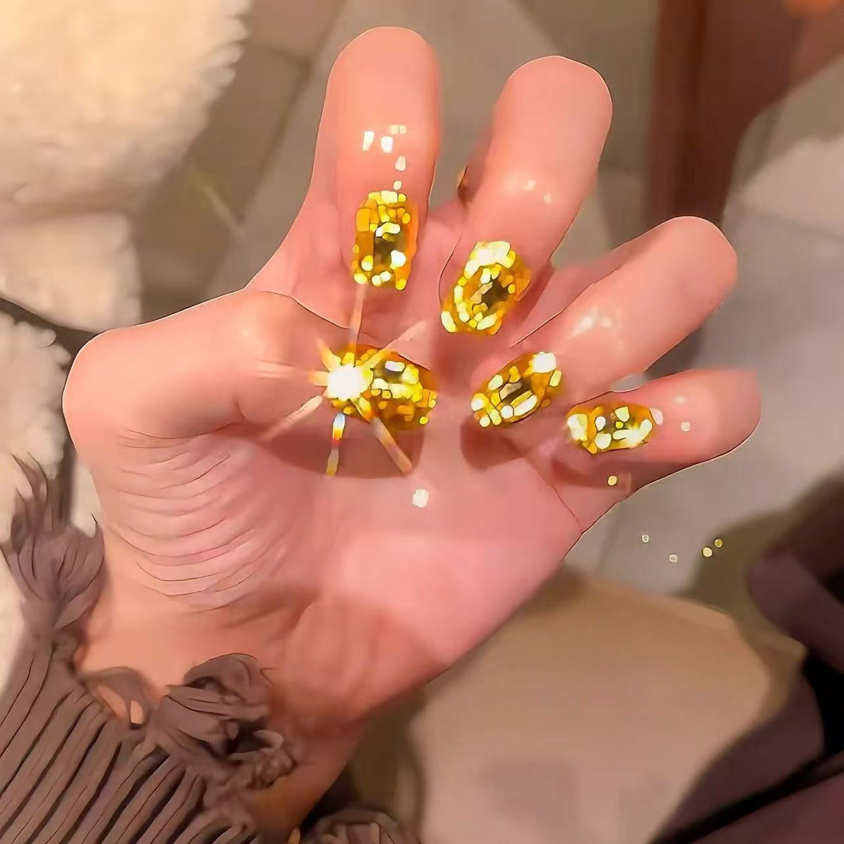 Premium Gemstone-Accented Nail Art Extensions — product view 2