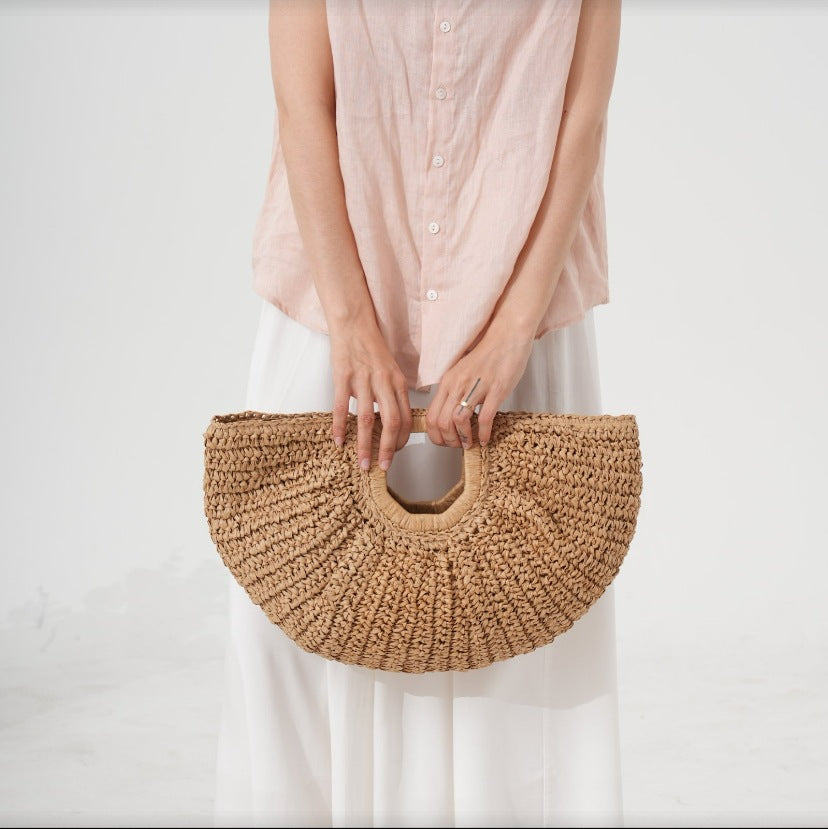 Designer Bast handbag with unique cut LoungeYard — product view 3