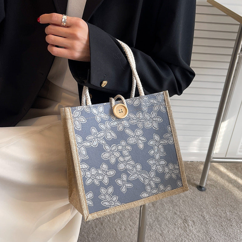 Elegant Floral Embroidered Tote — product view 2