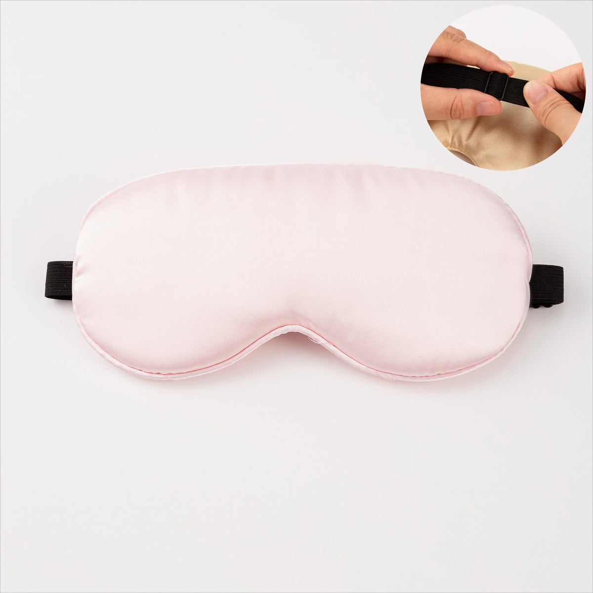 Unisex nan ergonomic sleep mask with adjustable elastic band and soft satin surface LoungeYard — product view 4