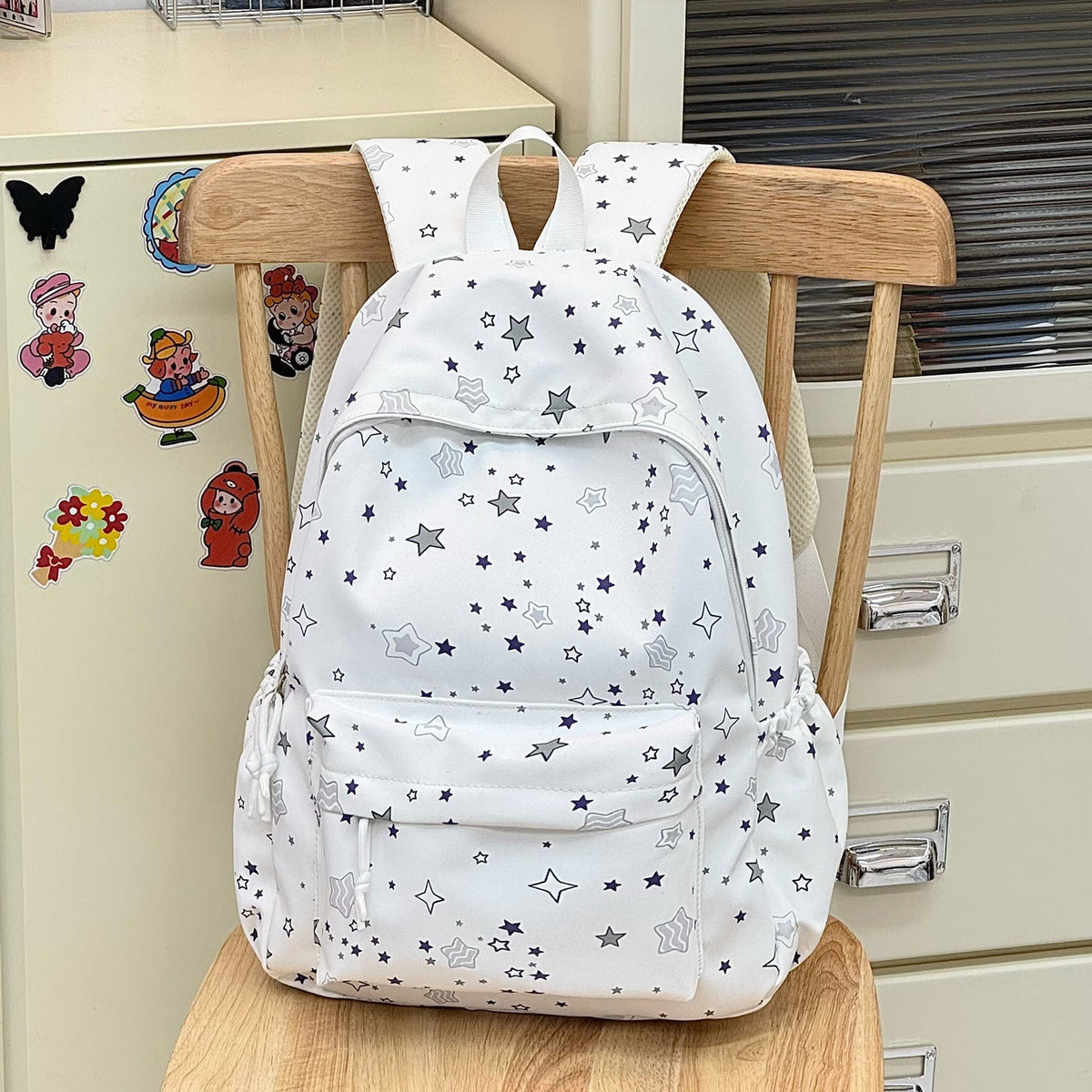 Star-Print Casual Backpack LoungeYard — product view 2