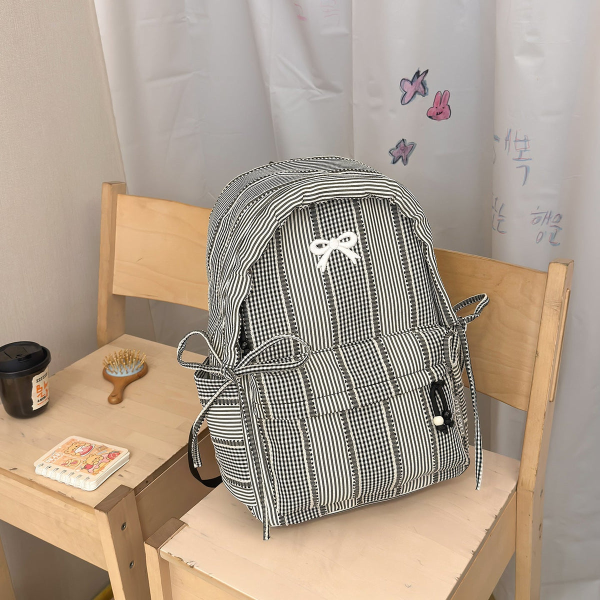 Cute Decorative Bow-Embellished Backpack LoungeYard — product view 7