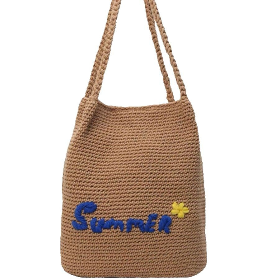 Handcrafted cotton bag with cheerful summer motif LoungeYard — product view 5