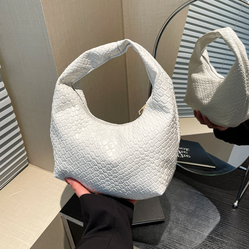 Textured Faux Leather Hobo Bag LoungeYard — product view 7