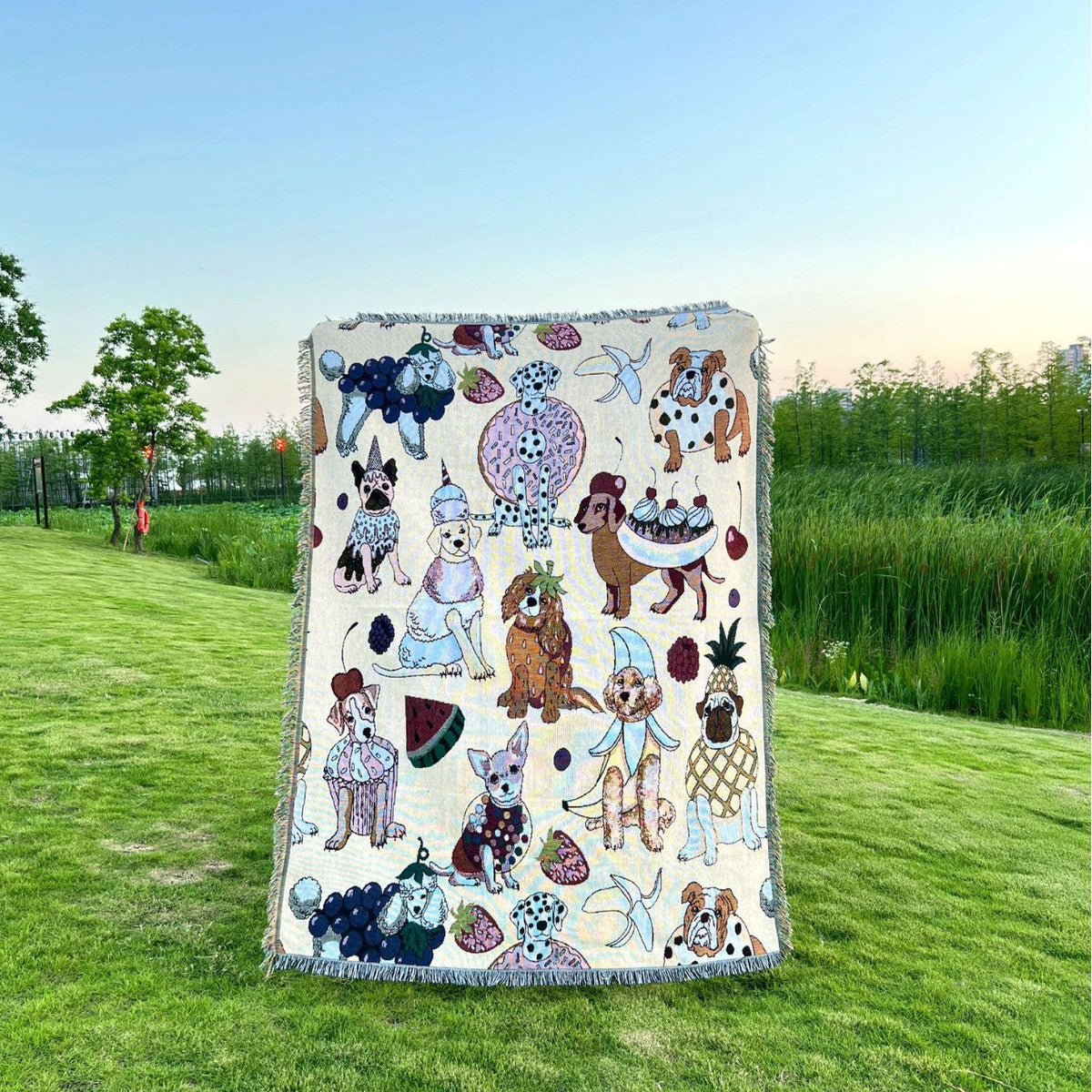Decorative Pet-Themed Throw Blanket — product view 1