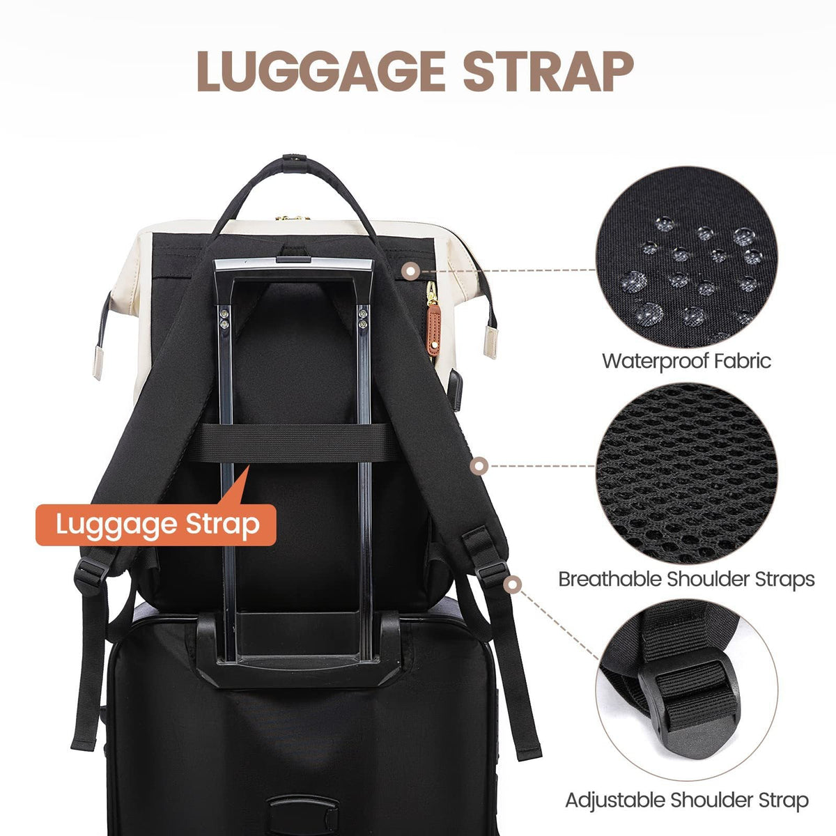 Practical everyday backpack LoungeYard — product view 2