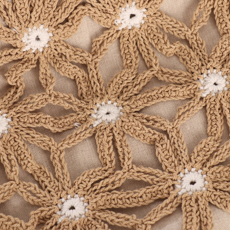 Handcrafted flower pattern shopper bag LoungeYard — product view 7